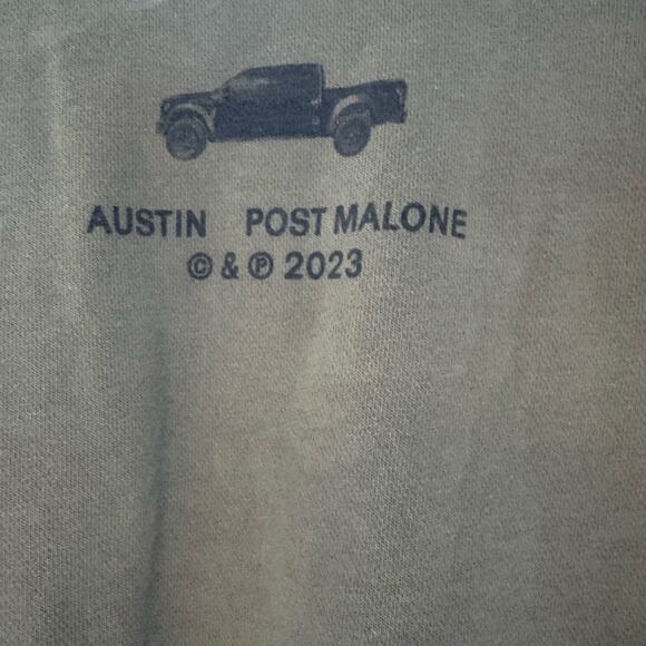 Post Malone Austin Concert Sweatshirt 2023 Tour Brown Orange Key Graphic XL - Picture 4 of 8